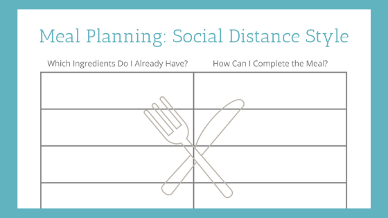 meal planning social distance